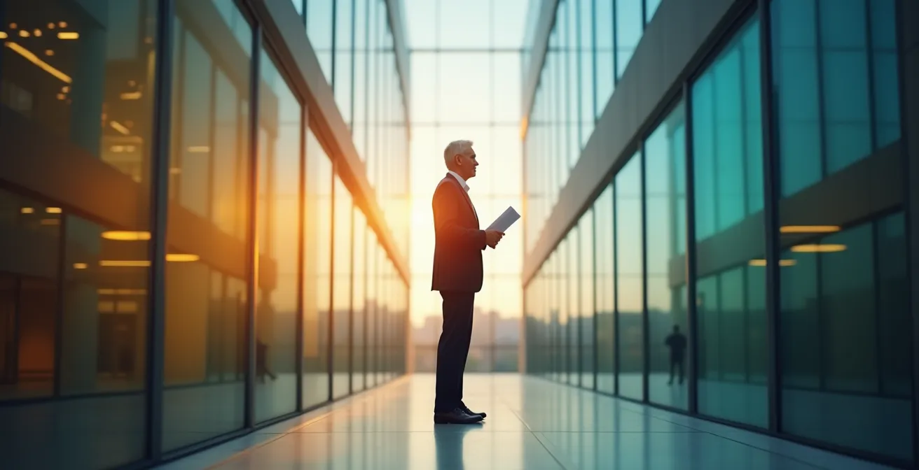 Senior consultant des graphiques comparatifs sur tablette dans un environnement professionnel