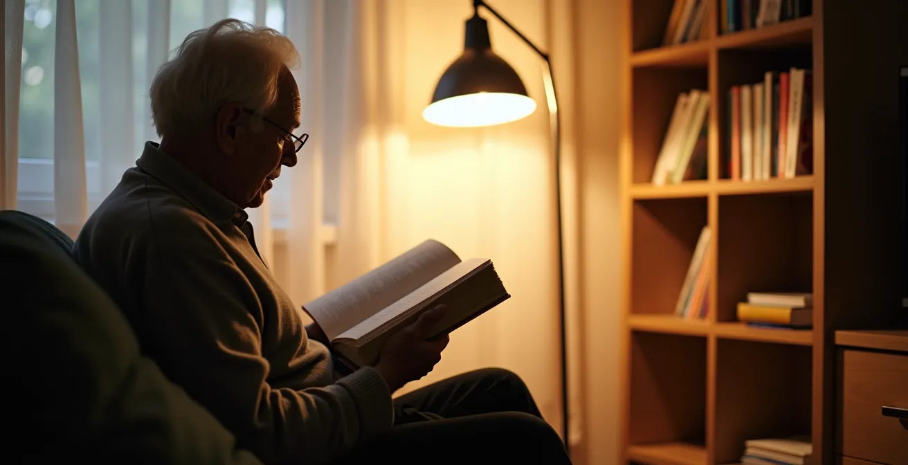 Éclairage adapté pour la lecture avec lampe spécialisée
