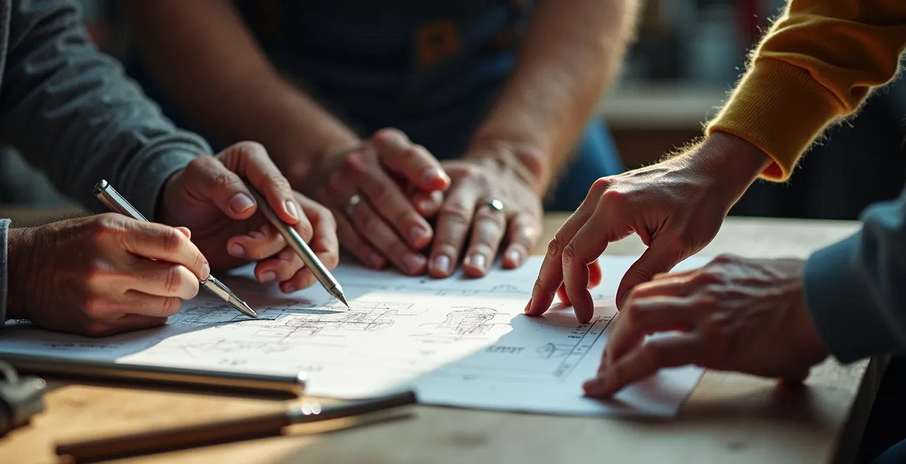 Senior partageant son expertise dans un atelier avec des jeunes entrepreneurs